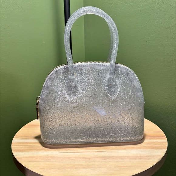 Mini Silver Sparkly Satchel - Picture 1 of 6